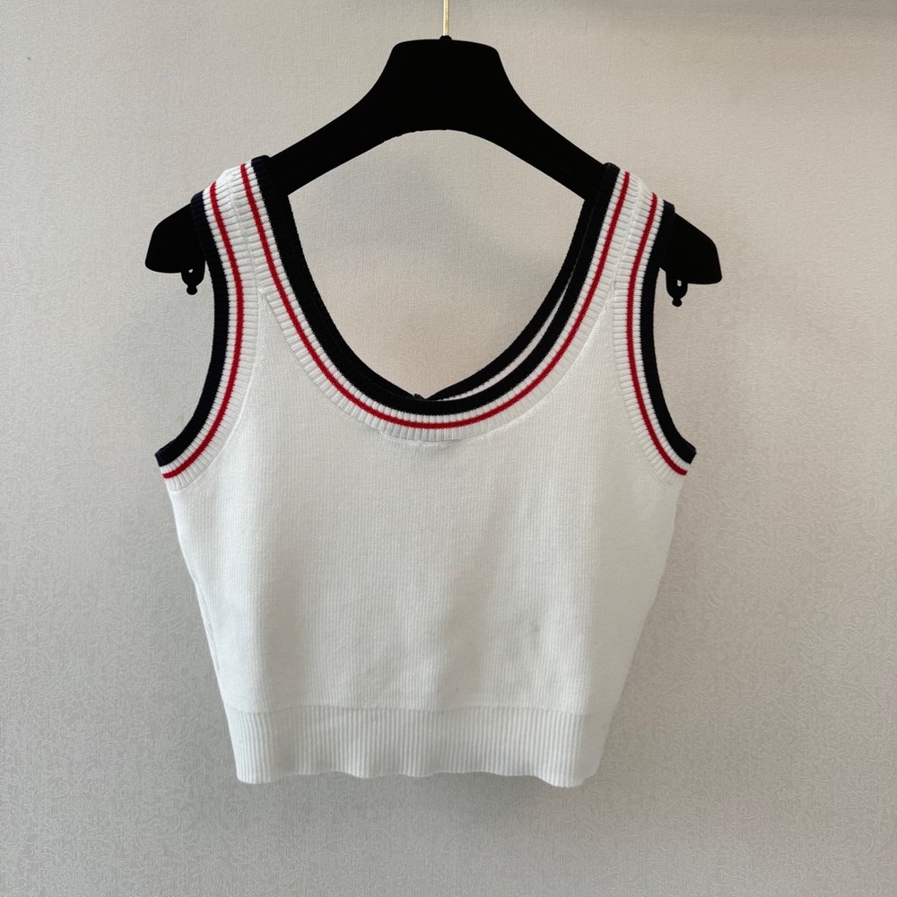 Miu Miu simple round-neck knitted tank top - Picture 2 of 4